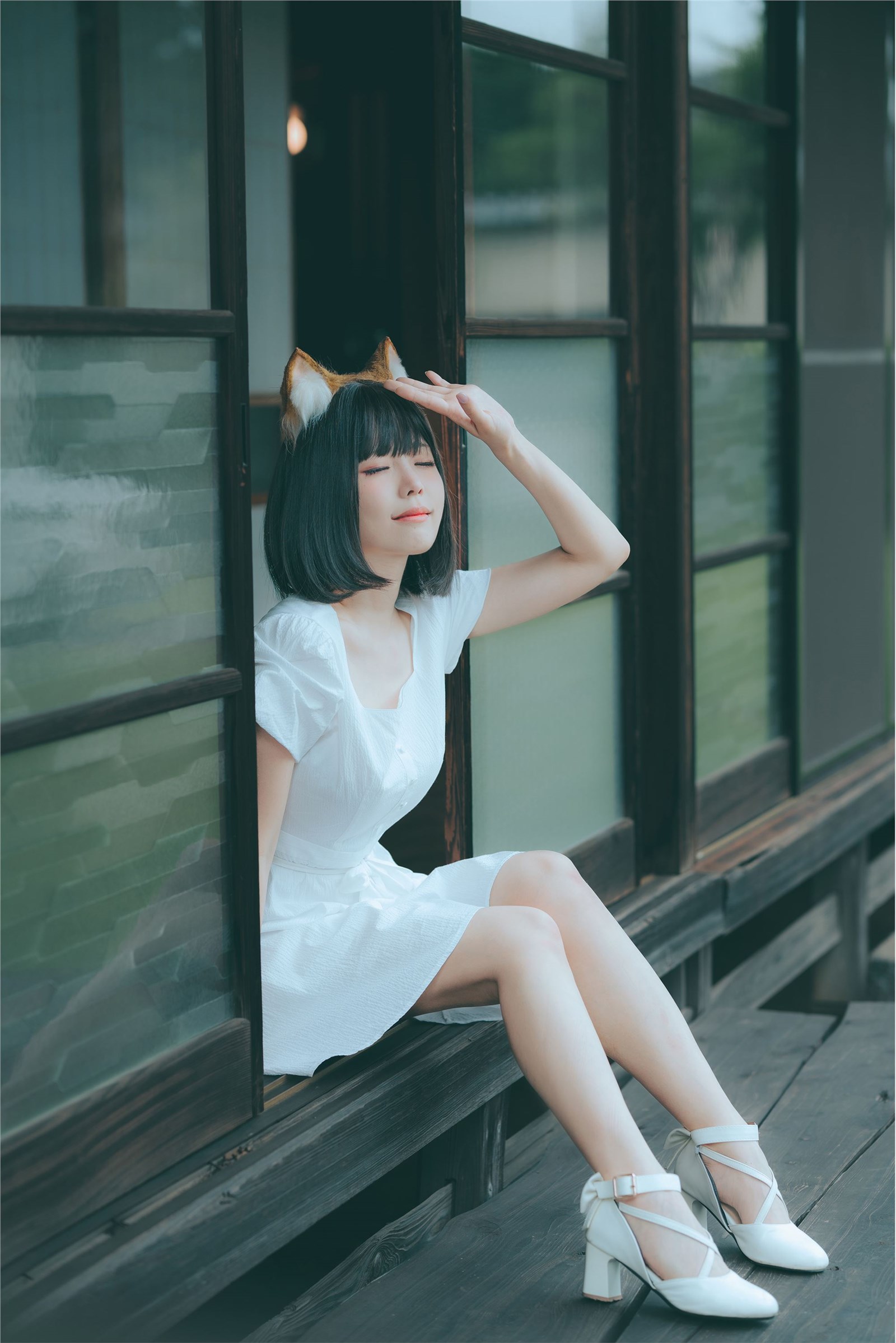 ElyEE Vol.117 2023 July B-Dongitsune~White dress fox girl in white dress(59)